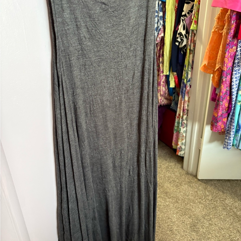 Lauren Vidal Tank Charcoal Maxi dress